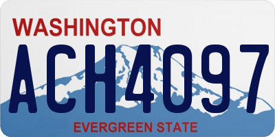 WA license plate ACH4097