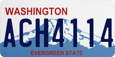 WA license plate ACH4114