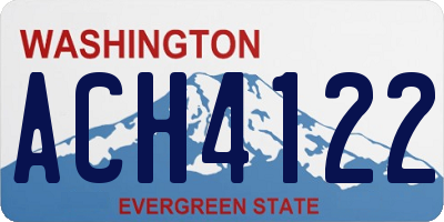 WA license plate ACH4122