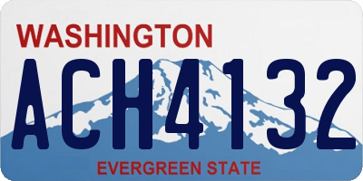 WA license plate ACH4132