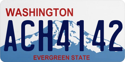 WA license plate ACH4142