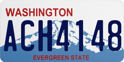 WA license plate ACH4148