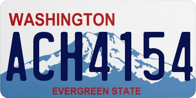 WA license plate ACH4154