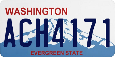 WA license plate ACH4171