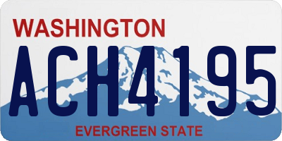 WA license plate ACH4195