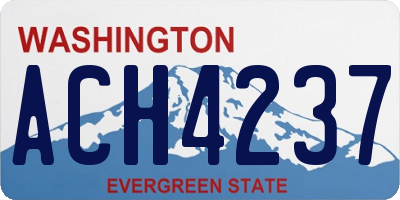 WA license plate ACH4237