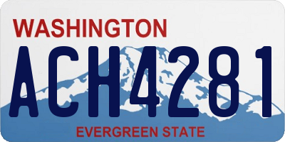 WA license plate ACH4281