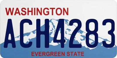 WA license plate ACH4283