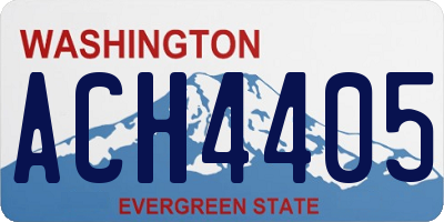 WA license plate ACH4405