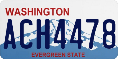 WA license plate ACH4478