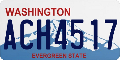 WA license plate ACH4517