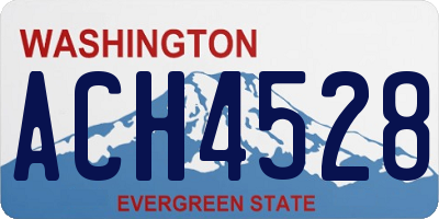 WA license plate ACH4528