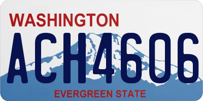 WA license plate ACH4606