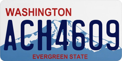 WA license plate ACH4609