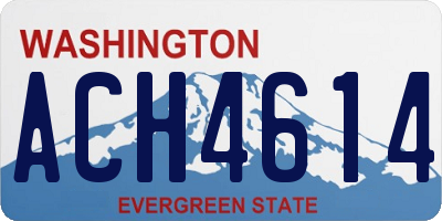 WA license plate ACH4614