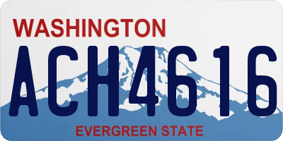 WA license plate ACH4616