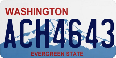 WA license plate ACH4643