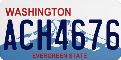 WA license plate ACH4676