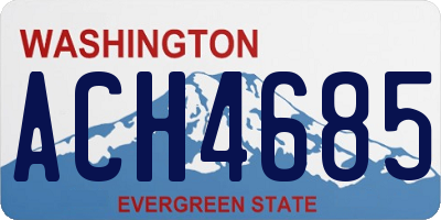 WA license plate ACH4685