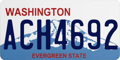 WA license plate ACH4692