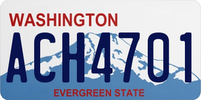 WA license plate ACH4701