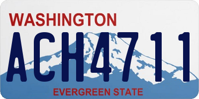 WA license plate ACH4711