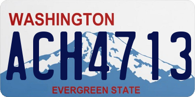 WA license plate ACH4713