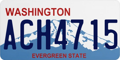 WA license plate ACH4715