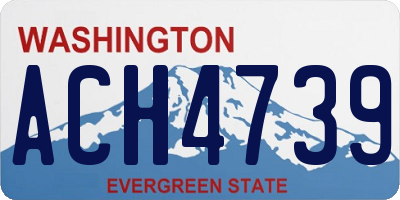 WA license plate ACH4739