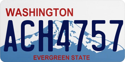 WA license plate ACH4757