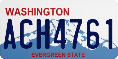 WA license plate ACH4761