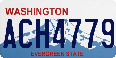 WA license plate ACH4779