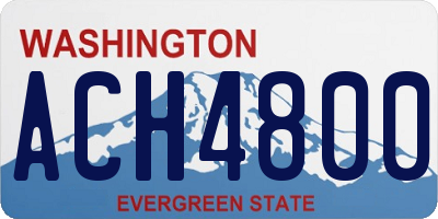 WA license plate ACH4800