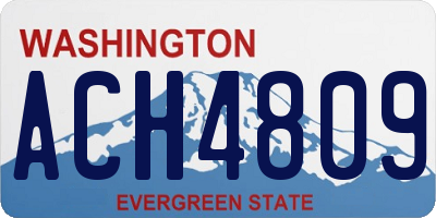WA license plate ACH4809