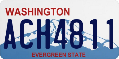 WA license plate ACH4811