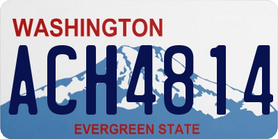 WA license plate ACH4814