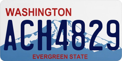 WA license plate ACH4829