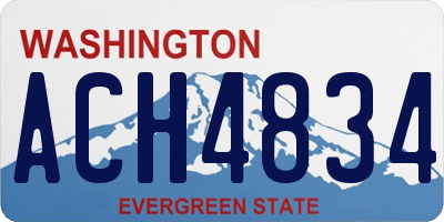 WA license plate ACH4834