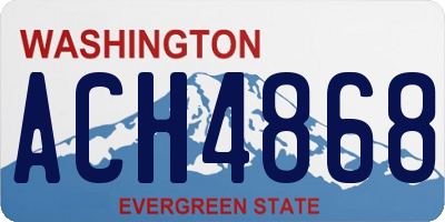 WA license plate ACH4868