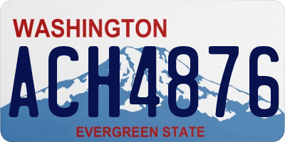 WA license plate ACH4876