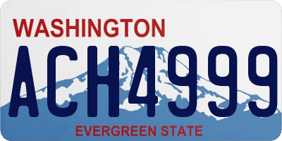 WA license plate ACH4999