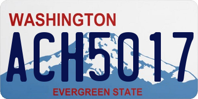WA license plate ACH5017