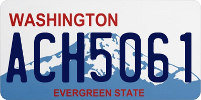 WA license plate ACH5061