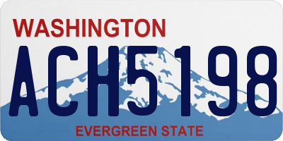 WA license plate ACH5198