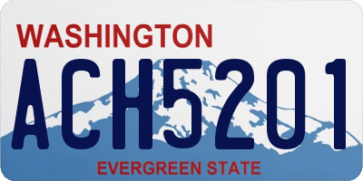 WA license plate ACH5201