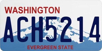 WA license plate ACH5214