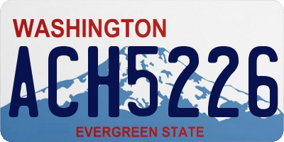 WA license plate ACH5226