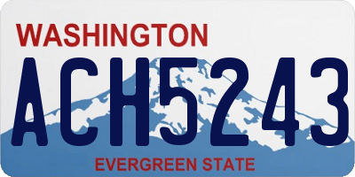 WA license plate ACH5243