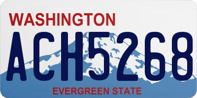 WA license plate ACH5268