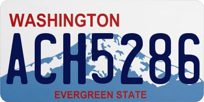 WA license plate ACH5286